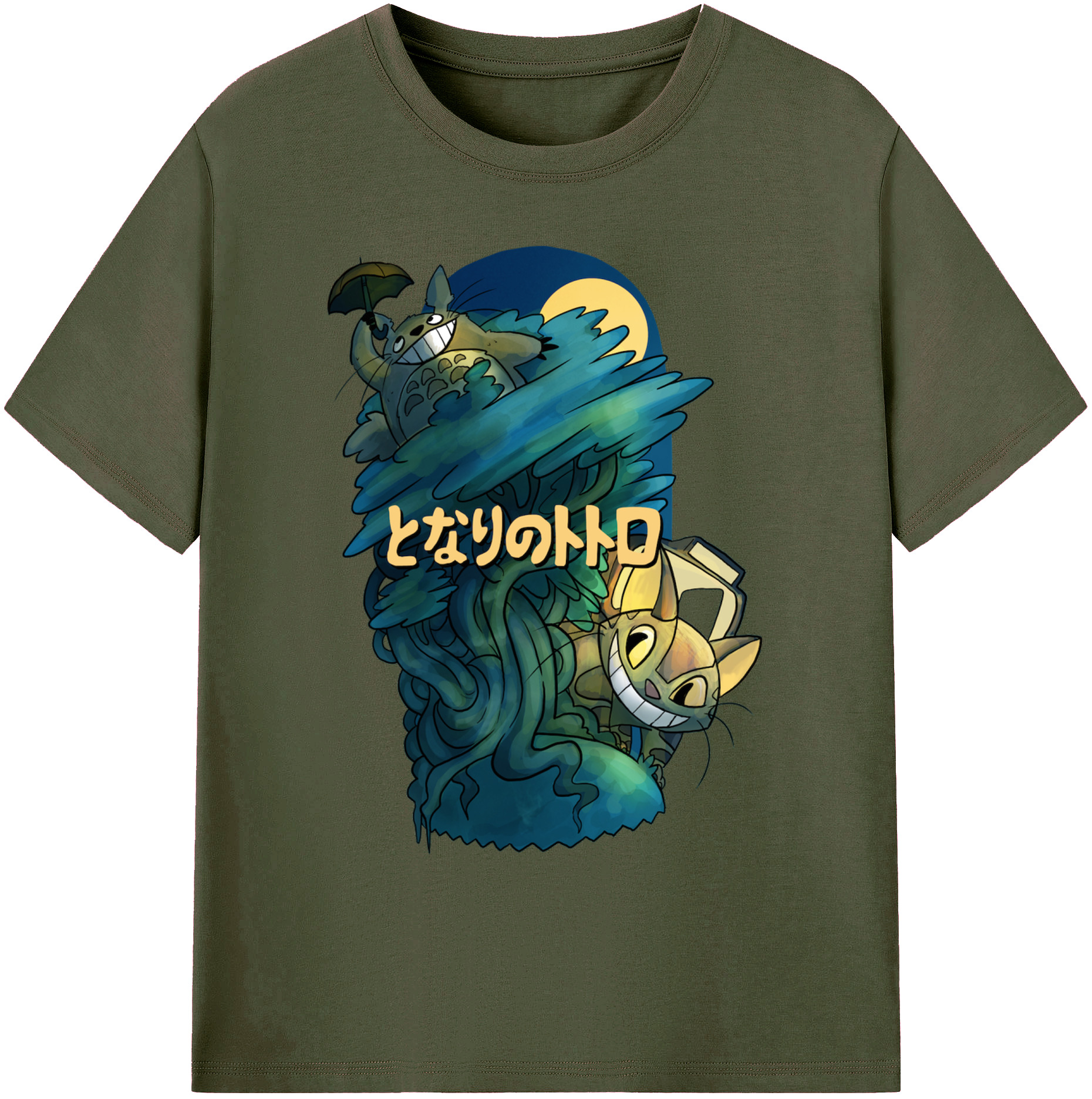 （画像用） となりのトトロ 草壁メイ 草壁サツキ My Neighbor Totoro Satsuki Kusakabe Mei Kusakabe 綿100％ メンズ半袖Tシャツ｜肌触りやわらか＆通気性